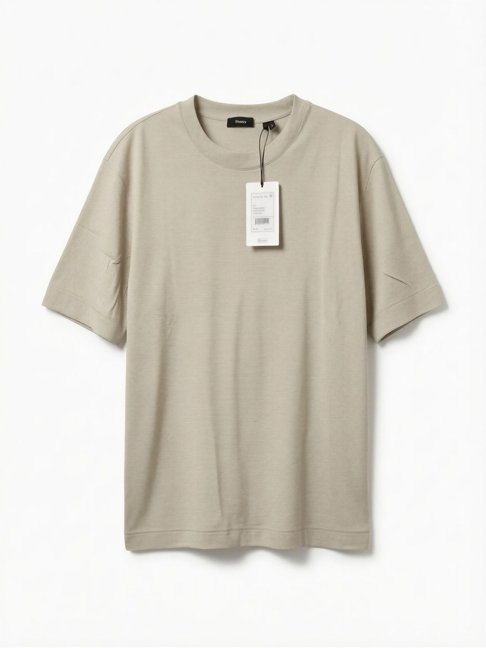 Theory Crew Neck T-Shirt in Light Taupe
